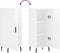 vidaXL - Dressoir - 34,5x34x90 - cm - bewerkt - hout - hoogglans - wit