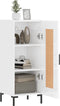 vidaXL - Dressoir - 34,5x34x90 - cm - bewerkt - hout - hoogglans - wit