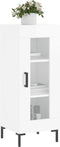vidaXL - Dressoir - 34,5x34x90 - cm - bewerkt - hout - hoogglans - wit