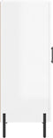vidaXL - Dressoir - 34,5x34x90 - cm - bewerkt - hout - hoogglans - wit