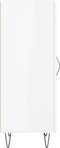 vidaXL - Dressoir - 34,5x34x90 - cm - bewerkt - hout - hoogglans - wit