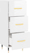 vidaXL - Dressoir - 34,5x34x90 - cm - bewerkt - hout - hoogglans - wit