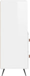 vidaXL - Dressoir - 34,5x34x90 - cm - bewerkt - hout - hoogglans - wit