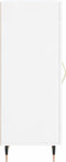 vidaXL - Dressoir - 34,5x34x90 - cm - bewerkt - hout - hoogglans - wit