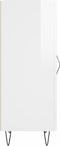 vidaXL - Dressoir - 34,5x34x90 - cm - bewerkt - hout - hoogglans - wit