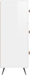 vidaXL - Dressoir - 34,5x34x90 - cm - bewerkt - hout - hoogglans - wit