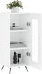 vidaXL - Dressoir - 34,5x34x90 - cm - bewerkt - hout - hoogglans - wit