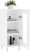 vidaXL - Dressoir - 34,5x34x90 - cm - bewerkt - hout - hoogglans - wit