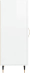 vidaXL - Dressoir - 34,5x34x90 - cm - bewerkt - hout - hoogglans - wit