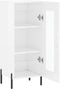 vidaXL - Dressoir - 34,5x34x90 - cm - bewerkt - hout - hoogglans - wit