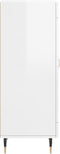vidaXL - Dressoir - 34,5x34x90 - cm - bewerkt - hout - hoogglans - wit
