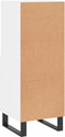 vidaXL - Dressoir - 34,5x34x90 - cm - bewerkt - hout - hoogglans - wit