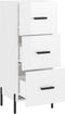 vidaXL - Dressoir - 34,5x34x90 - cm - bewerkt - hout - hoogglans - wit