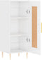 vidaXL - Dressoir - 34,5x34x90 - cm - bewerkt - hout - hoogglans - wit