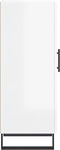 vidaXL - Dressoir - 34,5x34x90 - cm - bewerkt - hout - hoogglans - wit