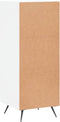 vidaXL - Dressoir - 34,5x34x90 - cm - bewerkt - hout - hoogglans - wit