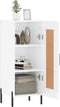 vidaXL - Dressoir - 34,5x34x90 - cm - bewerkt - hout - hoogglans - wit