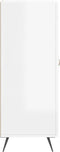 vidaXL - Dressoir - 34,5x34x90 - cm - bewerkt - hout - hoogglans - wit