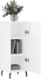 vidaXL - Dressoir - 34,5x34x90 - cm - bewerkt - hout - hoogglans - wit