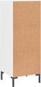 vidaXL - Dressoir - 34,5x34x90 - cm - bewerkt - hout - hoogglans - wit