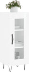 vidaXL - Dressoir - 34,5x34x90 - cm - bewerkt - hout - hoogglans - wit