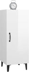 vidaXL - Dressoir - 34,5x34x90 - cm - bewerkt - hout - hoogglans - wit
