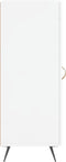 vidaXL - Dressoir - 34,5x34x90 - cm - bewerkt - hout - hoogglans - wit