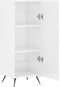 vidaXL - Dressoir - 34,5x34x90 - cm - bewerkt - hout - hoogglans - wit