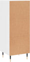 vidaXL - Dressoir - 34,5x34x90 - cm - bewerkt - hout - hoogglans - wit