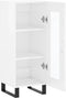 vidaXL - Dressoir - 34,5x34x90 - cm - bewerkt - hout - hoogglans - wit