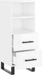 vidaXL - Dressoir - 34,5x34x90 - cm - bewerkt - hout - hoogglans - wit