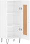 vidaXL - Dressoir - 34,5x34x90 - cm - bewerkt - hout - hoogglans - wit