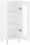 vidaXL - Dressoir - 34,5x34x90 - cm - bewerkt - hout - hoogglans - wit