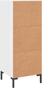 vidaXL - Dressoir - 34,5x34x90 - cm - bewerkt - hout - hoogglans - wit