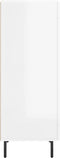 vidaXL - Dressoir - 34,5x34x90 - cm - bewerkt - hout - hoogglans - wit