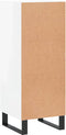 vidaXL - Dressoir - 34,5x34x90 - cm - bewerkt - hout - hoogglans - wit