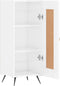 vidaXL - Dressoir - 34,5x34x90 - cm - bewerkt - hout - hoogglans - wit