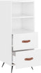 vidaXL - Dressoir - 34,5x34x90 - cm - bewerkt - hout - hoogglans - wit