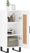 vidaXL - Dressoir - 34,5x34x90 - cm - bewerkt - hout - hoogglans - wit
