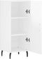 vidaXL - Dressoir - 34,5x34x90 - cm - bewerkt - hout - hoogglans - wit