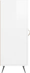 vidaXL - Dressoir - 34,5x34x90 - cm - bewerkt - hout - hoogglans - wit