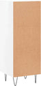 vidaXL - Dressoir - 34,5x34x90 - cm - bewerkt - hout - hoogglans - wit