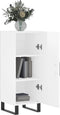 vidaXL - Dressoir - 34,5x34x90 - cm - bewerkt - hout - hoogglans - wit