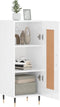 vidaXL - Dressoir - 34,5x34x90 - cm - bewerkt - hout - hoogglans - wit