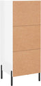 vidaXL - Dressoir - 34,5x34x90 - cm - bewerkt - hout - hoogglans - wit