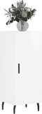 vidaXL - Dressoir - 34,5x34x90 - cm - bewerkt - hout - hoogglans - wit
