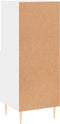 vidaXL - Dressoir - 34,5x34x90 - cm - bewerkt - hout - hoogglans - wit