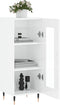 vidaXL - Dressoir - 34,5x34x90 - cm - bewerkt - hout - hoogglans - wit