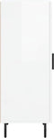 vidaXL - Dressoir - 34,5x34x90 - cm - bewerkt - hout - hoogglans - wit