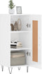 vidaXL - Dressoir - 34,5x34x90 - cm - bewerkt - hout - hoogglans - wit
